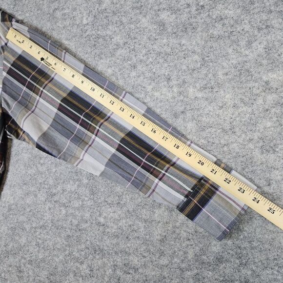 American Hero Brown & Gray Plaid Pearl Snap Size Large Long Sleeve Western Shirt - Picture 12 of 16